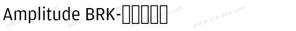 Amplitude BRK字体转换